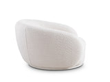 Swivel Accent Chair, Boucle Fabric Upholstered Barrel Chair, Single Sofa Single Armchair for Living W2664P407030