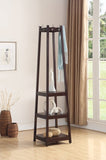 ZUN Vassen Coat Rack w/ 3-Tier Storage Shelves in Espresso Finish T2574P164224