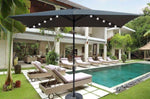 ZUN 10 x 6.5t Rectangular Patio Solar LED Lighted Outdoor Umbrellas with Crank and Push Button Tilt for 27276742