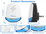 2 Pcs Ultrasonic Pest Repeller with Night light Plug In Pest Mice Repellent Indoor Roach Bed Bug 77815869