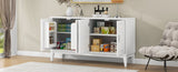 4-Door Sideboard Storage Cabinet Door Shelf for Living Room and Dining Room, Two Large Cabinets N759P192455K