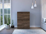 Dresser 43"H, Jewelry Box, Mirror, Single Door Cabinet, Two Drawers, Dark Walnut B097132971