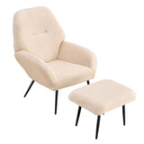 Light luxury single sofa modern simple living room balcony leisure sofa chair,white W370141733