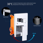 ZUN Shower System Shower Faucet Combo Set Wall Mounted with 10" Rainfall Shower Head and handheld shower T3177P269095