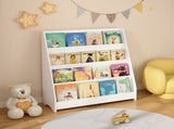 4-Tier Kids Bookshelf, Toddler Book Display Shelves, Helps Keep Bedrooms, Playrooms, and Classrooms 07880776