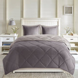 King 3M Scotchgard Diamond Quilting Reversible Down Alternative Comforter Set B03598993
