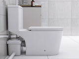 Upflush Toilet For Basement, 600W Macerating Toilet System With Powerful Dual Flush, Elongated 17.25 W2826P192011