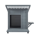 Outdoor Dog house With Food bowl, 4 swivel wheels N843P252402B