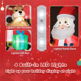 9.5ft Inflatable Sitting Santa Decor - 4 Built-in LED Lights 210T Polyester Quick Inflation Outdoor 69590426