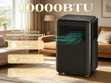440 Sq.Ft Black Portable Mobile AC, Dehumidifier Fan 24H Timer, Auto Sleep, Window Kit 29765233