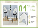 360 &deg rotatable bar.Modern White and Dark Gray Spliced Color PU comfortable upholstered bar W1151P268924