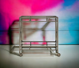 Kristensen Mirrored & Antique Gold Finish Serving Cart B2726P287299