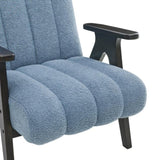 Rella Modern Teddy Sherpa Accent Chair with Espresso Wood Frame T2574P241336