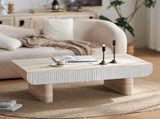 Coffee with Faux Marbletop, Mid Century Modern Coffee with Fluted Drawer, Coffee W3040P382310