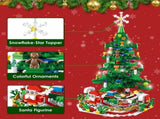 Christmas Tree Building Toy - 701 Pcs with 24-Day Countdown Calendar, 30 LED Warm Lights 52611738