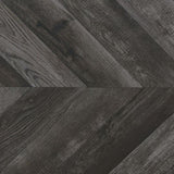 Rustic Grey Herringbone Bookcase with Full-Length Shelf B062P153825