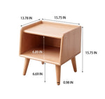 ZUN Pure Solid Wood Bedside Cabinet Modern Simple Nightstands European Beech Bedside Cabinet Nordic W1283P242655