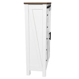 ZUN Shoe Storage Cabinet for Entryway,Bedroom,Flip Door Design Shoe Cabinet,White Finish W760P214395