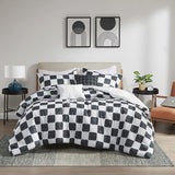 Full/Queen Checkered Comforter Set B035P203268