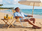 4-Position Adjustable Backpack Beach Chair, Foldable Rustproof Aluminum Frame Lounge Chair with 86485708