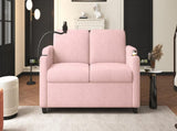 72.8" Corduroy Sleeper Sofa Loveseat Sofa with Full Size Mattress, USB Ports, Cup Holders, N719P208880P