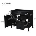 ZUN 36'' Bathroom Vanity without Top Sink, Modern Bathroom Storage Cabinet with 2 Drawers and a Tip-out N710P186084B