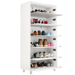 ZUN Mirror Shoe Cabinet With 6 Flip Drawers, Mirror Shoe Rack Organizer Store Ample Shoes, Mirror Shoe 91180267