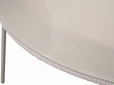 Off-White Round Outdoor PE Rattan Glass Dining Table Elevate Your Patio & Garden W3990P462692