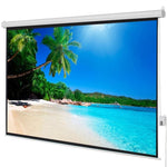 ZUN 100" 4:3 80" x 60" Viewing Area Motorized Projector Screen with Remote Control Matte White 84308560