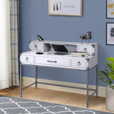 Grey and Gunmetal Writing Desk B062P185724