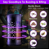 Solar Bug Zapper Garden Flame Flying Insect Killer Lamp Torch Mosquito Killer Trap with 2 Light 77455934