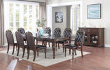 Formal 1pc Dining Table w 2x Leaves Only Brown Finish Antique Design Rubberwood Large Family Dining B011138667