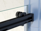 Bypass shower door, sliding door,soft close system, with 5/16" tempered glass and Matted black W2122P225214