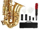 Stylish Mid-range Alto Drop E Lacquered Golden Saxophone Painted Golden Tube with Carve Patterns 26408580