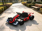 Red 24V Electric Drift Go Kart, 7.5 MPH Max Speed, Adjustable Seat for Growing Kids, Slow Start for 20151402
