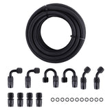 6AN 20FT Fuel Line Hose Kit Nylon Stainless Steel Braided Oil Hose Fittings AN6 39423890