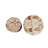 Nesting Coffee Table Set of 2, Modern Round Coffee Table, Wooden Circle Accent Tables for Small W1435P254287