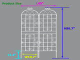 2 Pack Metal Garden Trellis 86.7" x 19.7" Rustproof Trellis for Climbing Plants Outdoor Flower 30907319