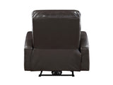 Power Reclining Chair 1pc Brown Faux Leather Upholstered Modern Contemporary Power Motion Reclining B011P233934