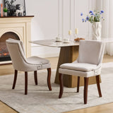 Modern Dining Set of 2,Double-layer Cushioned Chenille fabric Upholstered Accent Side Leisure W1143P207917