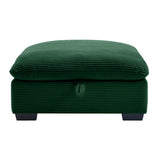 Corduroy Fabric Ottomans Footrest to Combine with 2 Seater Sofa, 3 Seater Sofa and 4 Seater Sofa, W714P183937