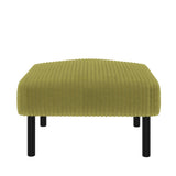 UNITED WE WIN Small Ottoman Footstool with Legs, Corduroy Fabric Ottoman Foot Stool with Soft Padded W1568P307256