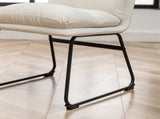 Milos Contemporary Upholstered Dining Chairs, Set of 2, Vanilla White T2574P245418