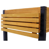 ZUN Raised Garden Bed, Metal Leg Wood Planter Boxes with Folding Storage Shelf,Elevated Planter Box for W465P182255