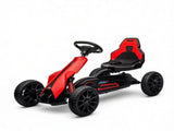 Red Kids Pedal Go Kart Adjustable Seat, Swing Axle Design, Foot-Powered Ride-On for Outdoor Play 56348243