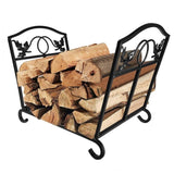 Folding Log Storage Rack, Log Holder Firewood Racks,Black 47640468