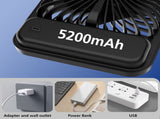 4" 3-Speed Portable Rechargeable Foldable Fan with Lighted Button, Black,FN1041NBK, New 2026 93702507