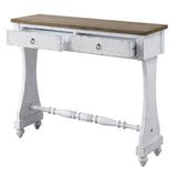 Antique White 2-drawer Console Table B062P185735