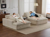 Double Chaise Lounge Chair Indoor,Oversized Upholstered Sleeper Cloud Couch,Deep Seat Luxury Sofa 84993823