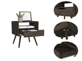 Haverson 1-Drawer 1-Shelf Nightstand Dark Walnut B06279997